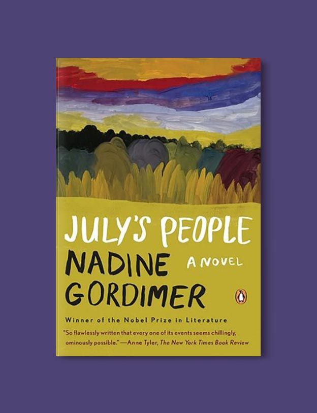 Books Set In South Africa - July’s People by Nadine Gordimer. For more books that inspire travel visit www.taleway.com to find books set around the world. south african books, books about south africa, south africa inspiration, south africa travel, novels set in south africa, south african novels, books and travel, travel reads, reading list, books around the world, books to read, books set in different countries, south africa