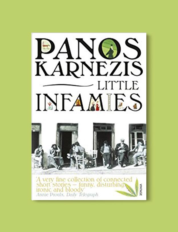 Books Set In Greece - Little Infamies by Panos Karnezis. For more books visit www.taleway.com to find books set around the world. Ideas for those who like to travel, both in life and in fiction. #books #novels #fiction #travel #greece