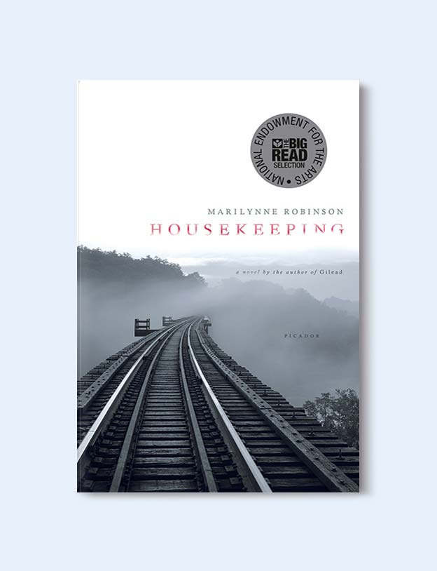 Books Set In Each State, Housekeeping by Marilynne Robinson - Visit www.taleway.com to find books set around the world. america reading challenge, books set in every state, books from every state, books from each state, most popular book in each state, books about each state, books to read from every state, us road trip, usa book list, american books, american book covers, american books reading list, usa books, us books, book challenge, reading challenge, books set in america, state books series, 50 states book list