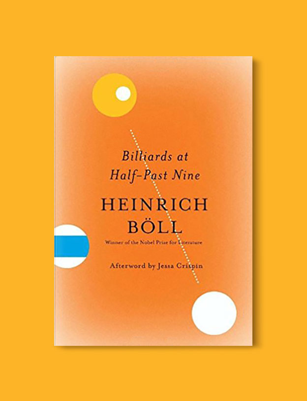 Books Set In Germany - Billiards At Half-Past Nine by Heinrich Boll. For more books that inspire travel visit www.taleway.com. german books, books about germany, germany inspiration, books germany, germany travel, novels set in germany, german novels, german reading, germany reading challenge, books set in europe, german culture, german history, books arounds the world, books to read, reading challenge, travel reads