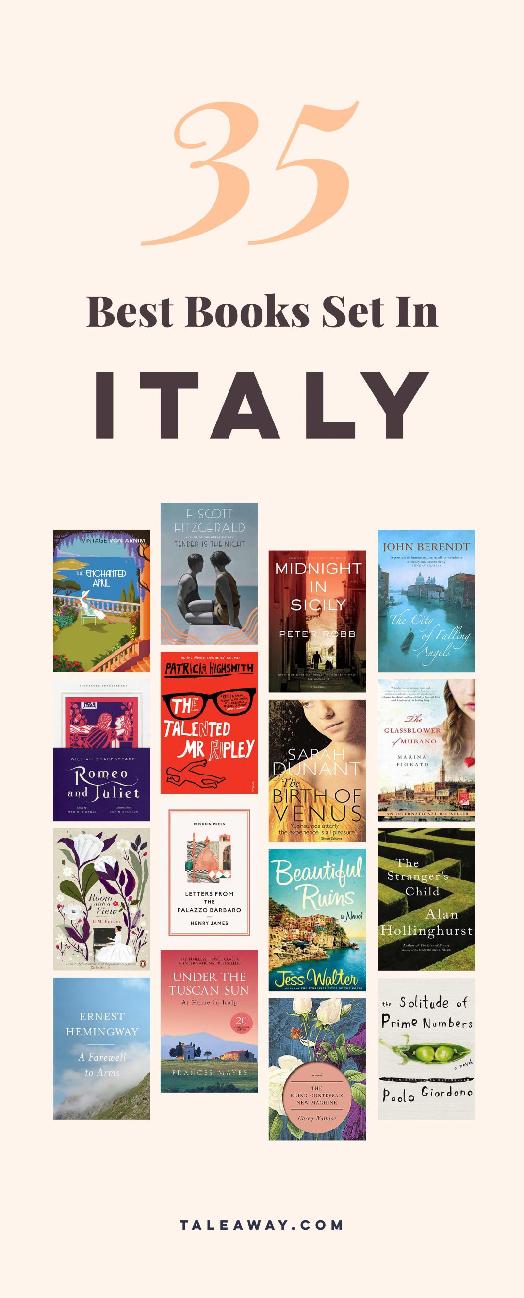 Books Set In Italy Tale Away Books for Readers Who Travel