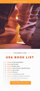 Books Set In Each State. Visit www.taleway.com to find books set around the world. america reading challenge, books set in every state, books from every state, books from each state, most popular book in each state, books about each state, books to read from every state, us road trip, usa book list, american books, american book covers, american books reading list, usa books, us books, book challenge, reading challenge, books set in america, state books series, 50 states book list