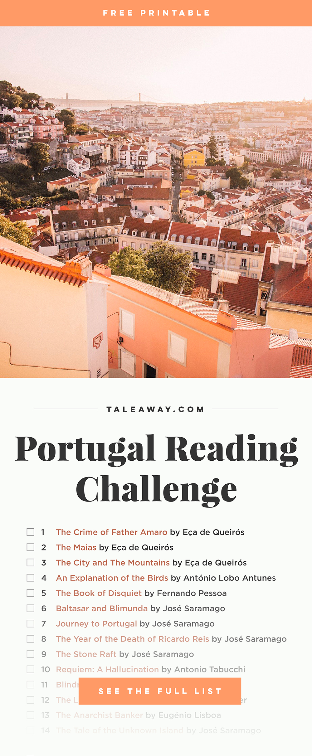 Books Set In Portugal - For more books that inspire travel visit www.taleway.com. best books about portugal, books on portugal history, journey to portugal, best portuguese novels, books set in lisbon, novels set in porto, historical fiction portugal, famous portuguese books, portuguese writers, portuguese literature, portuguese fiction, trip reading, books set in different countries