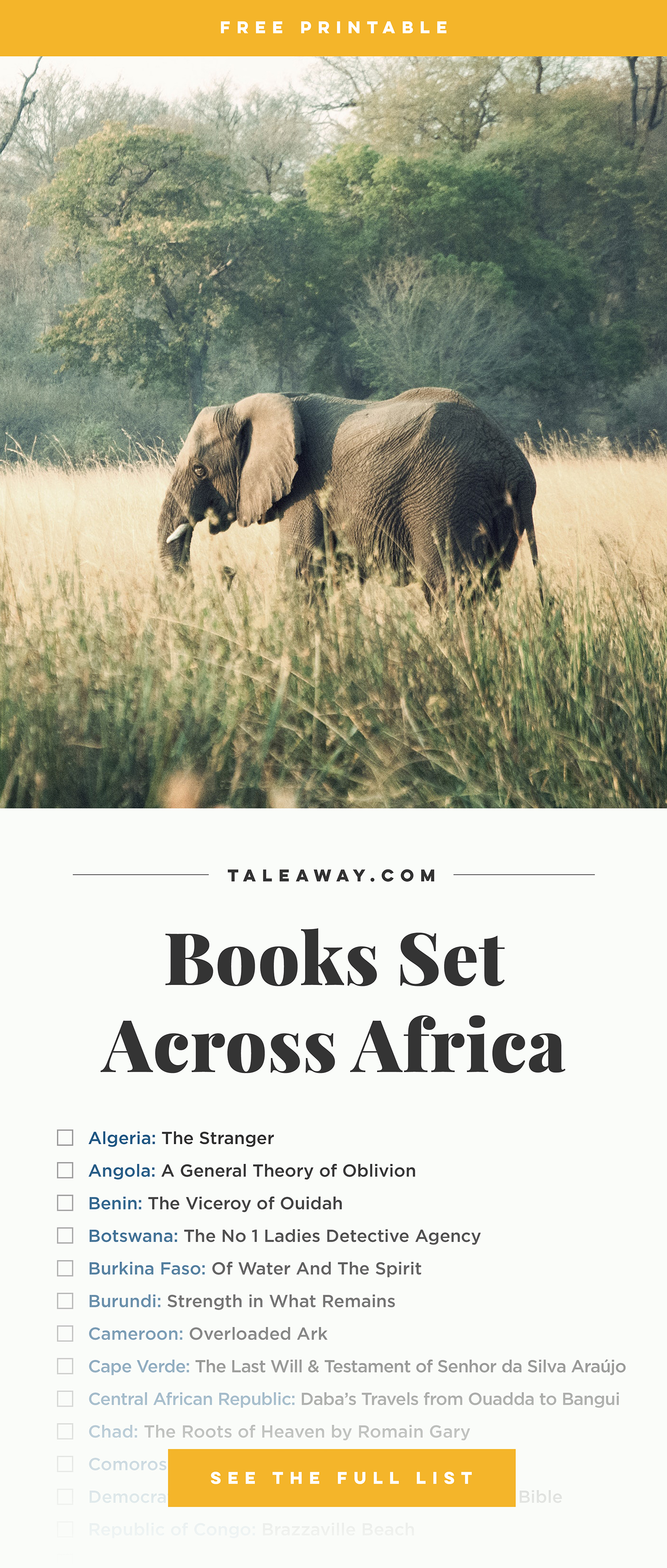 Books Set In Africa - Visit www.taleway.com to find books set around the world. africa books, african books, books african authors, africa novels, africa literature, africa culture, africa travel, africa book cover, africa reading challenge, african books to read, africa reading list, africa travel, best african books, books by african authors, books for travel lovers, travel reads, travel reading list, reading list, reading challenge, books around the world