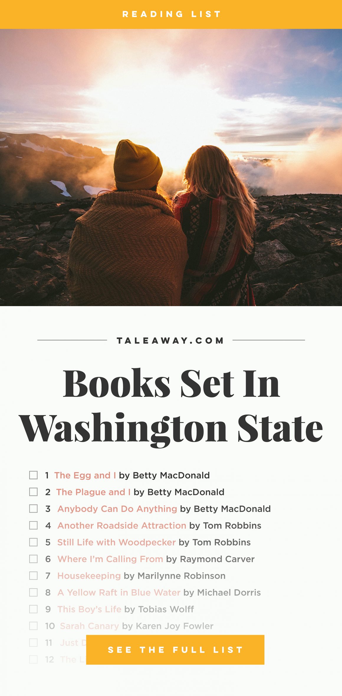 Books Set In Washington State Washington Novels Tale Away